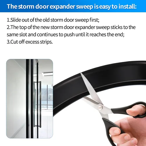 Miniatura 6 de Piezas de repuesto para puerta de tormenta, para Larson y Pella Storm Expansor de puerta, barrido para puertas de vinilo y metal, tira de goma