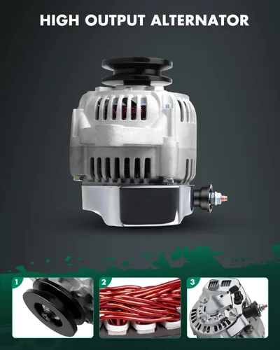Miniatura 4 de SCITOO Alternador Compatible con Mini Alternador para Toyota 5FD-23 1986-2007 VT1502 Kubota Dsl 12V 35Amp CW V1 Polea 400-52062 12180-SEN IR IF