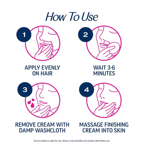 Miniatura 7 de Crema de depilación facial Veet de 3 minutos para mujeres, crema depilatoria con aloe vera orgánico, kit de depilación facial para mujeres de 2