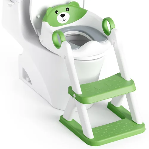 Miniatura 15 de Asiento de Entrenamiento de Baño, Asiento de Inodoro Mejorado para Niños y Niñas, Asiento de Entrenamiento de Baño 2 en 1 para Niños, Asiento
