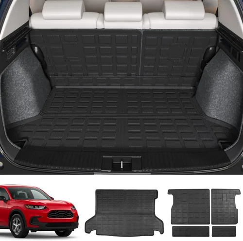 Miniatura 25 de xipoqix Alfombrilla de maletero con respaldo Compatible con forros de carga Jeep Cherokee 2019-2023 de TPE, protector de asiento trasero de repuesto