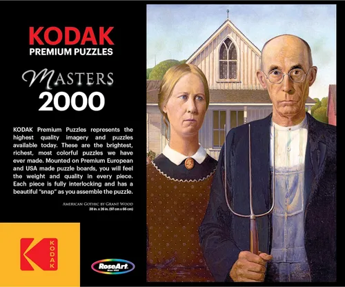 Miniatura 5 de RoseArt - Kodak Premium Masters - American Gothic by Grant Wood - Rompecabezas de 2000 piezas para adultos