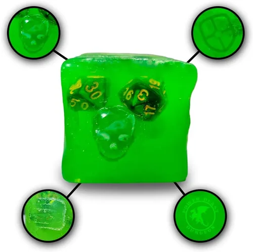 Miniatura 3 de Dados de jabón DND, cubo gelatinoso de la cárcel, prisión de la cárcel de dados, cubo gelatinoso tiempo fuera, D&D, maestro de mazmorras, mazmorras