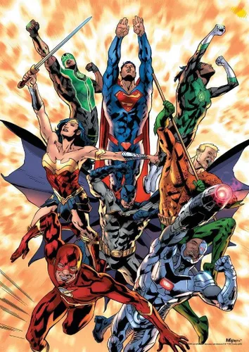 Miniatura 26 de MIGHTYPRINT DC Comics - Liga de la Justicia - Volumen #2 - Cosmos - Arte de portada variante de cómic - Arte de pared duradero de 17 x 24 pulgadas