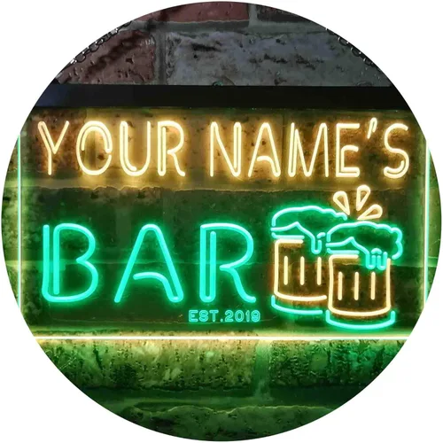Miniatura 19 de ADVPRO Letrero de neón LED personalizado con texto en inglés «Your Name Est Year» (12 x 8.5 pulgadas) st4s32-w1-tm-b