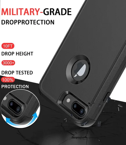 Miniatura 2 de Diverbox Funda [A prueba de golpes] [A prueba de caídas] [A prueba de polvo], Cubierta de protección resistente para teléfono para Apple iPhone 8