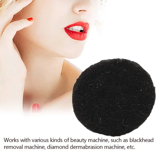 Miniatura 9 de 100 filtros de microdermoabrasión negros, 3 tamaños, filtro de algodón, almohadillas de filtrado redondas para máquina de belleza de eliminación