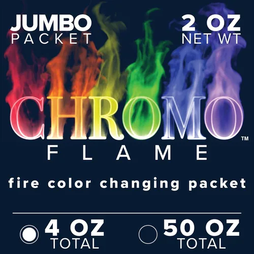 Paquetes que cambian de color de fuego para hoguera, fogata, hoguera, chimenea al aire libre | Místico, colorido, mágico, llamas arcoíris | 4 onzas