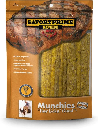 Miniatura 5 de Savory Prime Chips de cuero crudo 100% americano, golosinas totalmente naturales sin conservantes, productos químicos o aditivos, satisfacen