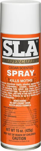 Miniatura 2 de Reefer Galler SLA Spray repelente de polillas con aroma a cedro, mata polillas, chinches y plagas al contacto, 15 onzas (Paquete de 3) Mata