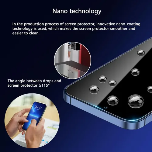 Miniatura 6 de Protector de pantalla de luz azul para iPhone 12 Pro Max (2020-6.7 pulgadas), protección ocular HD transparente con bloqueo de luz azul, vidrio