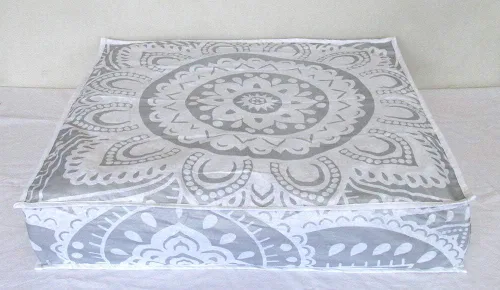 Miniatura 14 de CRAFT KALA Funda de cojín con diseño de mandala, funda de cojín para asiento, hippie, decorativo, bohemio, otomano, de algodón, indio, para sala