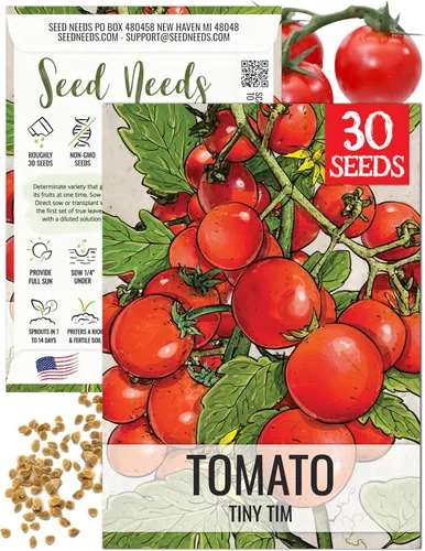 Miniatura 10 de Seed Needs Semillas de tomate cereza negra para plantar, reliquia sin OMG y sin tratar, variedad indeterminada para plantar un huerto al aire libre