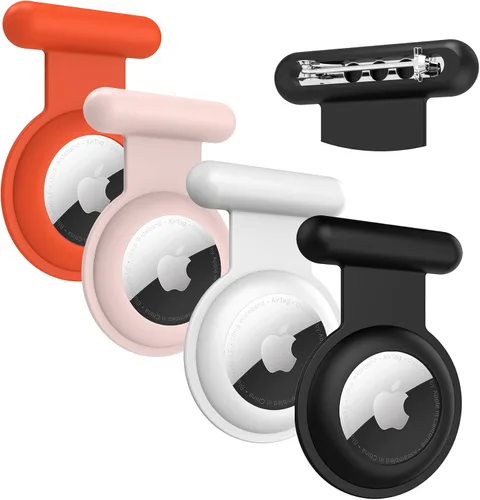 Soporte oculto para Airtag para niños, paquete de 4 soportes para Apple AirTag para niños, funda para rastreador GPS para niños, soporte para Airtag