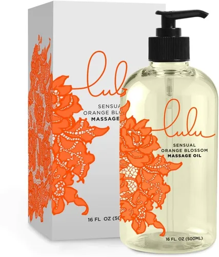 Miniatura 4 de Lulu Aceite de masaje de flor de naranja con jojoba y aceites esenciales, 16 onzas y lubricante personal. Lulu Lube Natural a base de agua, 16 onzas