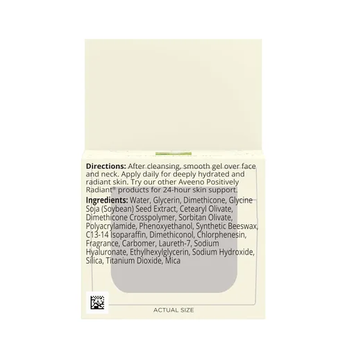Miniatura 8 de Aveeno Gel hidratante facial positivamente radiante con ácido hialurónico y soja correctora de tono, hidrata durante 48 horas para igualar el tono