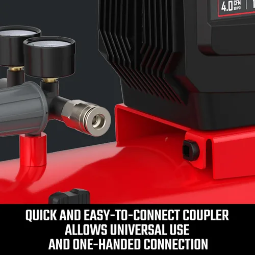 Miniatura 3 de CRAFTSMAN Compresor de aire 8 galones sin aceite 1.8 HP Max 150 PSI tanque horizontal con 10 accesorios