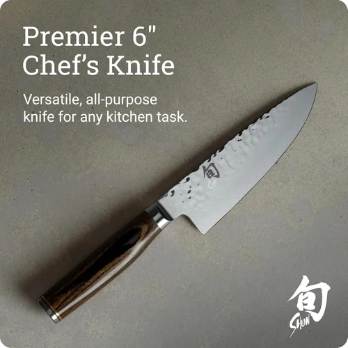 Miniatura 3 de Shun Cutlery Premier - Cuchillo de chef profesional, 6 pulgadas, pequeño, ágil, ideal para la preparación de alimentos, auténtico, hecho a mano