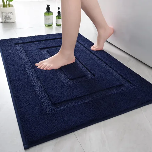 Miniatura 13 de HOMORE Alfombra de baño gris de 24 x 60 pulgadas, suave, absorbente, alfombra de pasillo de baño lavable, alfombras largas antideslizantes