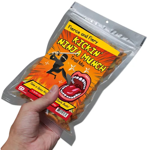 Miniatura 3 de Kickin' Ninja Munch Spicy Trail Mix - Divertido diseño ninja - Regalos comestibles para hombres - Mezcla picante, fabricado en los Estados Unidos