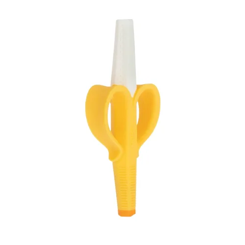 Miniatura 2 de Nuby Tubo Hueco de Plátano Juguete de Dentición de Silicona - Juguete de Alivio para la Dentición del Bebé que Masajea las Encías para 3+ Meses