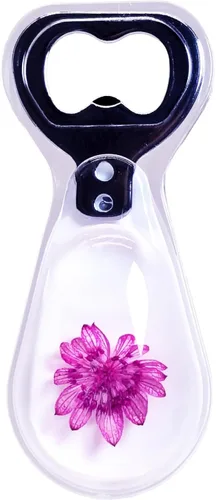 Miniatura 10 de Abrebotellas Magnético – Diseño Original Calavera Mordiendo Flor en Resina Negra – Imán Fuerte para Nevera – Regalo Ligero para Decoración Gótica