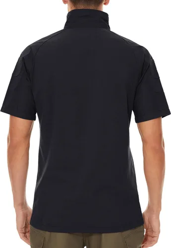 Miniatura 25 de MAGCOMSEN Camisas militares tácticas para hombre con cremallera de 1/4, manga corta, ajustada, camisa de camuflaje