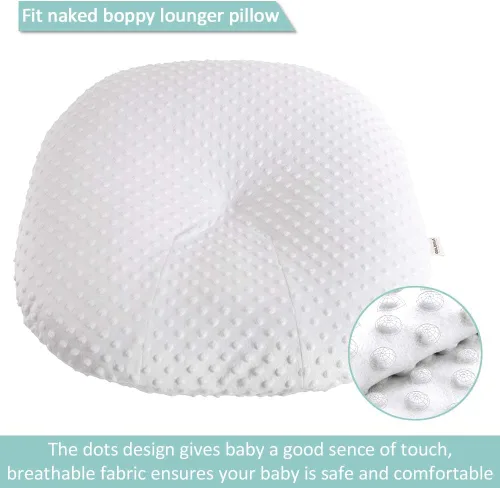 Miniatura 2 de OWLOWLA Funda para tumbona para recién nacido, funda extraíble Minky para tumbona recién nacida para bebé niño y niña (blanco)