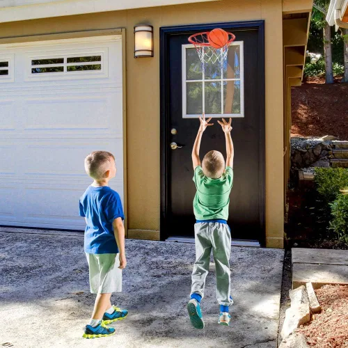 Miniatura 6 de ArtCreativity Mini juego de aro de baloncesto para colocar sobre la puerta, fácil de colgar, no requiere montaje, incluye 1 mini bola y aro de red
