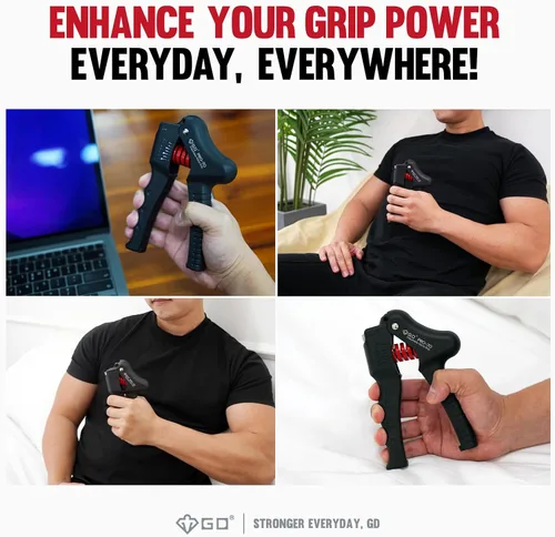 Miniatura 7 de GD Entrenador de fuerza de agarre (fortalecedor de agarre ajustable premium para entrenamiento de antebrazo) fortalecedor de muñeca y antebrazo