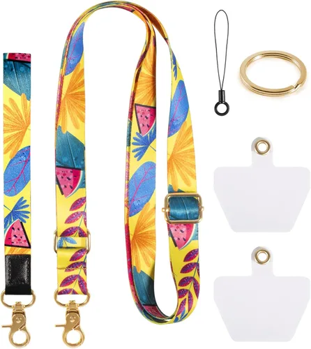 Miniatura 13 de Cordón para teléfono celular, correa cruzada para teléfono, correa de muñeca, cordones para llaves, correas de hombro ajustables universales