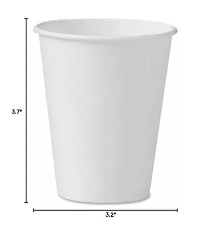 Miniatura 5 de Vasos SOLO Cup Company 378W2050 de papel poliéster en una sola cara, 8 oz, color blanco, 50 por bolsa (estuche de 20 bolsas)