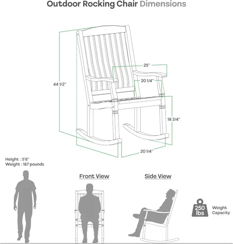 Miniatura 2 de Cambridge Casual Superior Indonesian Teak Arie - Silla mecedora para exteriores, teca desgastada