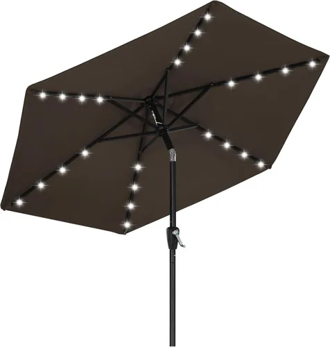 Miniatura 59 de ABCCANOPY Sombrillas solares duraderas para patio con 32 luces LED de 7.5 pies (beige claro)