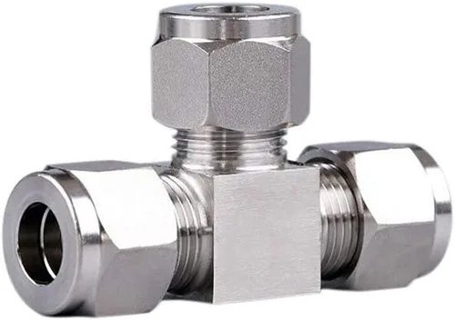 Beduan Conector neumático del tubo del adaptador de la camiseta Let-Lok de las colocaciones de la compresión del acero inoxidable 1/4"