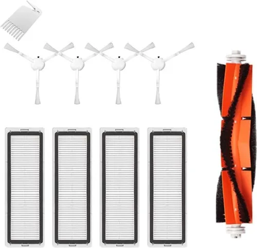 Miniatura 16 de EtliN Compatible con Xiaomi Mijia 1C STYTJ01ZHM Cepillo principal lateral Tanque de agua, paño de trapeador, kit de piezas de filtro HEPA, 1 cepillo