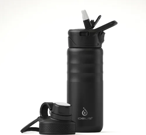 Miniatura 55 de IDEUS Botella de agua aislada de 12 onzas, botella de agua aislada de acero inoxidable para la escuela, botellas aisladas con pajitas a prueba