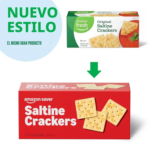 Miniatura 4 de Amazon Saver, Crackers Saltinas, 16 Oz (Anteriormente Amazon Fresh, El Empaque Puede Variar)