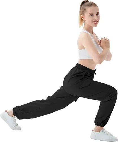 Miniatura 4 de SANGTREE Pantalones deportivos tipo cargo casuales impermeables para niñas y mujeres