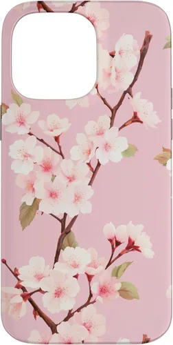 Miniatura 20 de Funda rosa pastel con patrón Japanese Cherry Blossom Floral Flower para iPhone 14 Pro