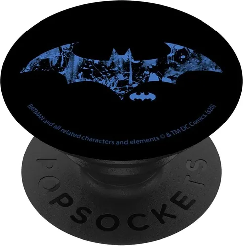DC Comics Fan Art Batman azul pintura Logo PopSockets agarre y soporte para teléfonos y tabletas