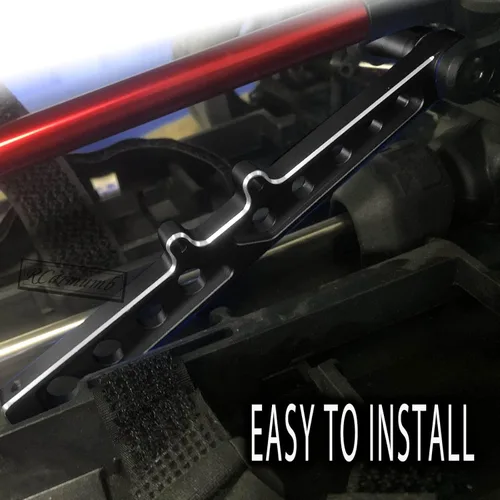 Miniatura 3 de Parte de actualización de soporte de chasis delantero y trasero de aleación para ARRMA 1/7 Felony 6S BLX, Infracción 6S BLX, rodillo ilimitado, Negro