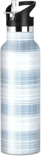 Miniatura 14 de Diamond Teal Royal Blue Double-Wall Insulation Reusable Water Bottle Insulated with Straw Lid BPA-Free Leak Proof for Sport Gym Outdoor Travel School