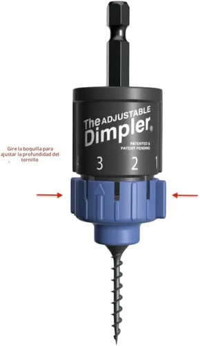 Miniatura 10 de Ajustable DIMPLER® - Broca para paneles de yeso y accesorio para pistola de tornillos, convierte el taladro en una pistola de tornillos para paneles