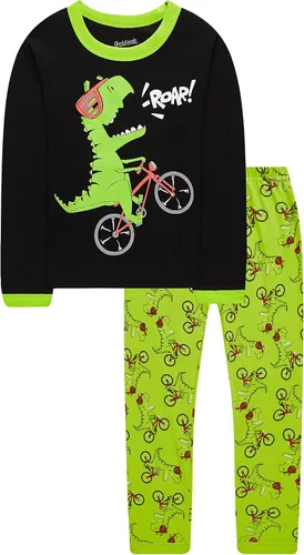 Miniatura 2 de Golduck Conjunto de pantalones de algodón de dinosaurio para niños con estampado completo