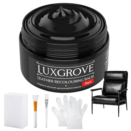 Miniatura 7 de LUXGROVE® Bálsamo recolorante de cuero beige, kit de reparación de cuero para muebles de vinilo, pintura de tinte de cuero para sofás de cuero