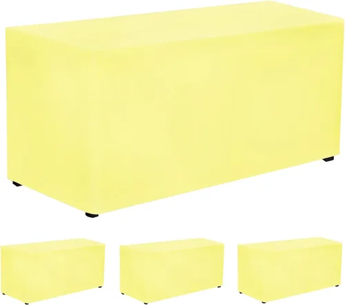 Miniatura 22 de PLOYMONO - Juego de 2 manteles ajustables, mantel de longitud hasta el suelo para mesa rectangular de 4 pies (122x61 cm) de poliéster, ideal