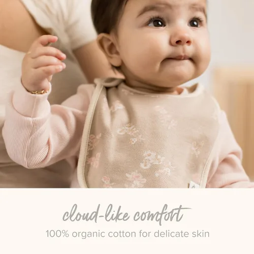 Miniatura 4 de Burt's Bees Baby Baberos unisex para bebé, trapos de baba de hombro de solapa, 100% algodón orgánico con baberos absorbentes de toalla de rizo