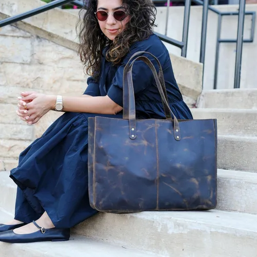 Miniatura 3 de KomalC Bolso de mano de cuero para mujer, bolso de viaje, bolso de compras, bolso de mensajero multiusos