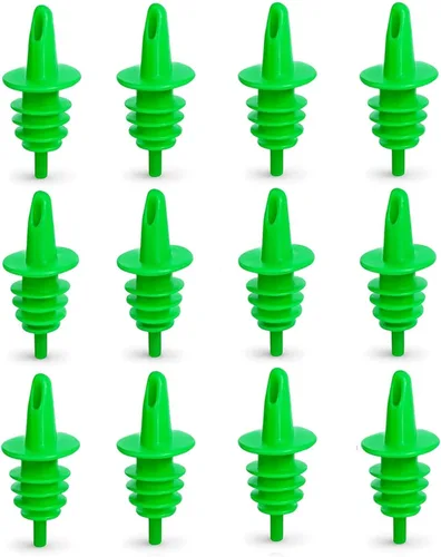 Miniatura 15 de Paquete de 12 boquillas de jarabe de cono de nieve, vertedores de velocidad de botellas de plástico para hielo afeitado, licor, jugo y más